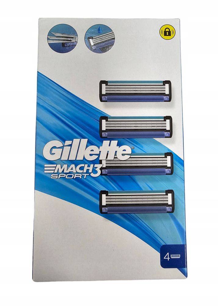 10x Oryginalne WKŁADY DO GILLETTE MACH 3 SPORT 40szt