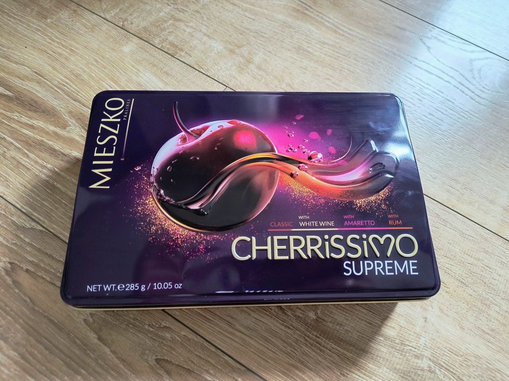 Puszka pudełko po czekoladkach Mieszko Cherrisimo