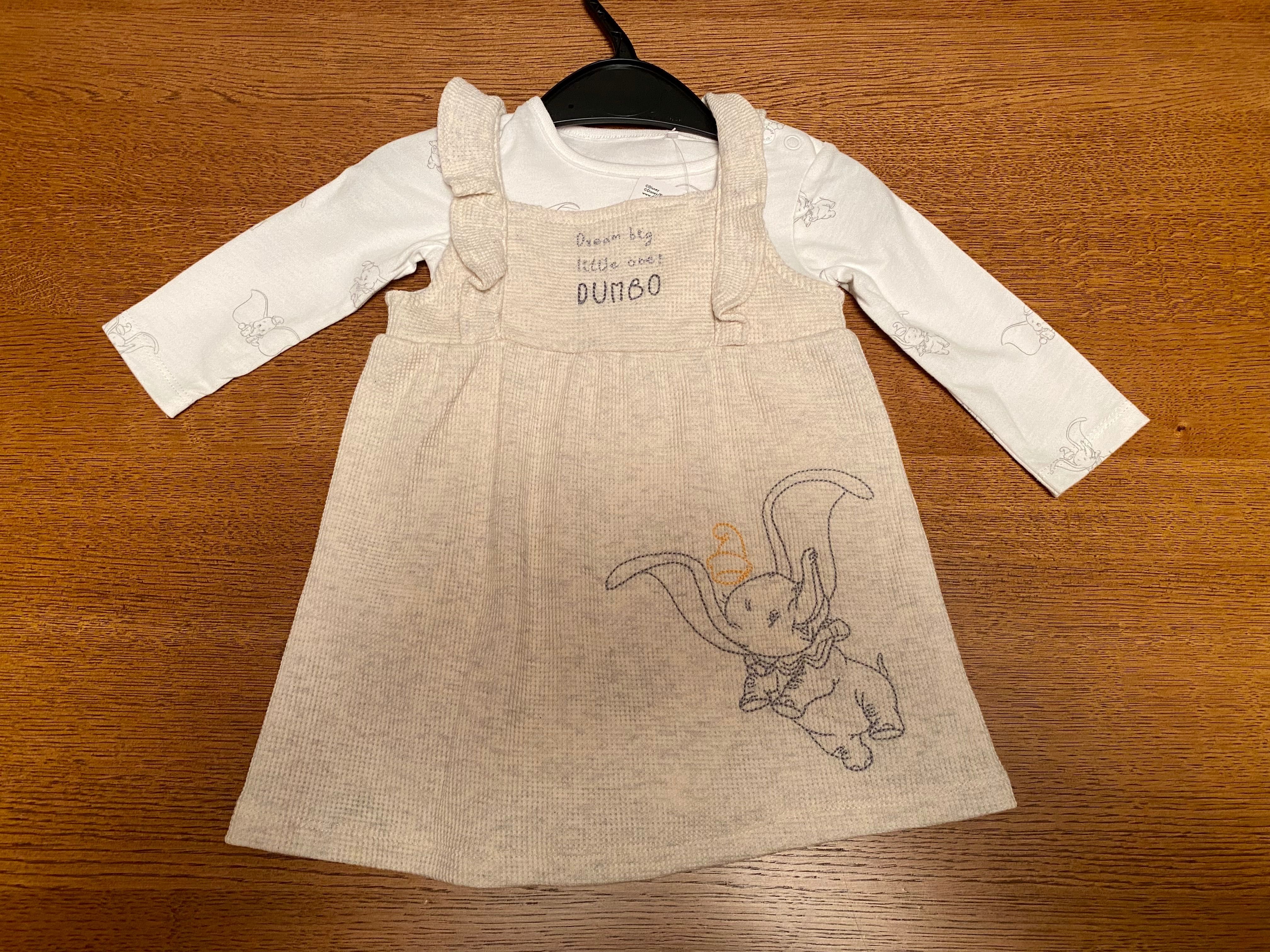 Body i sukienka Dumbo Disney 68 cm TU 3-6 miesiąca