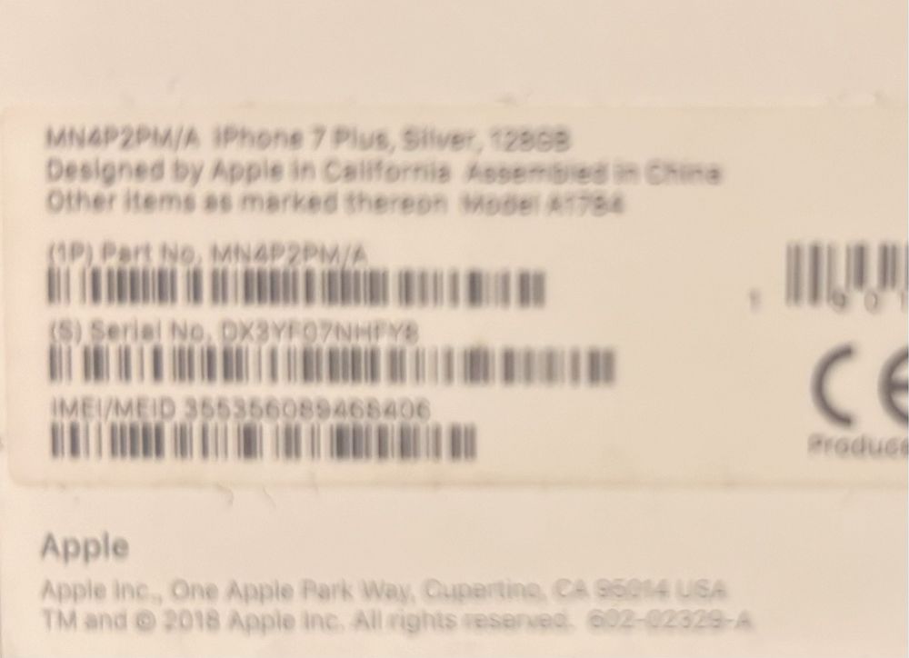 iPhone 7plus 128Gb Srebrny