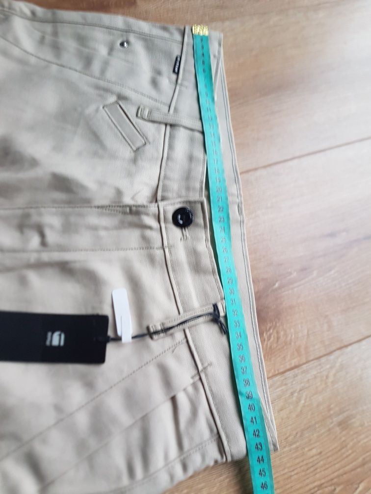 G-Star Raw chinosy Bronson beżowe Slim Fit męskie 32 / 32 spodnie
