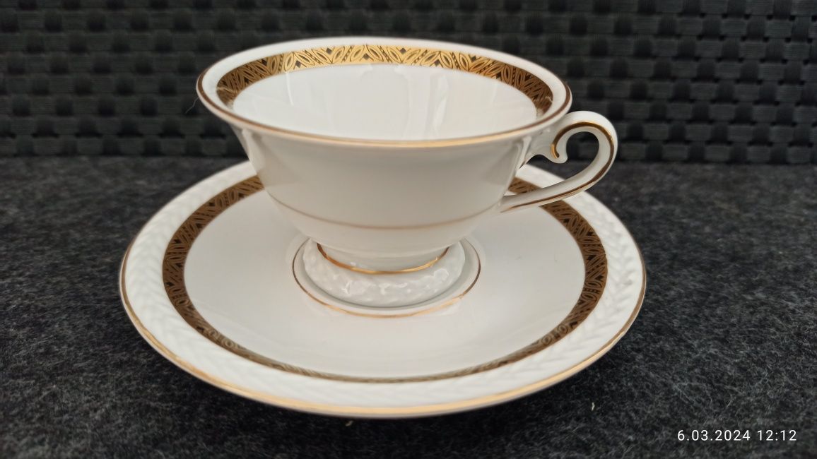 Porcelana Śląska Carl Tielsch DUO Mokka Alt Wasser Stary Zdrój