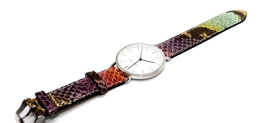Skórzany pasek do zegarka 20mm kameleon wielokolorowy skóra wąż inny