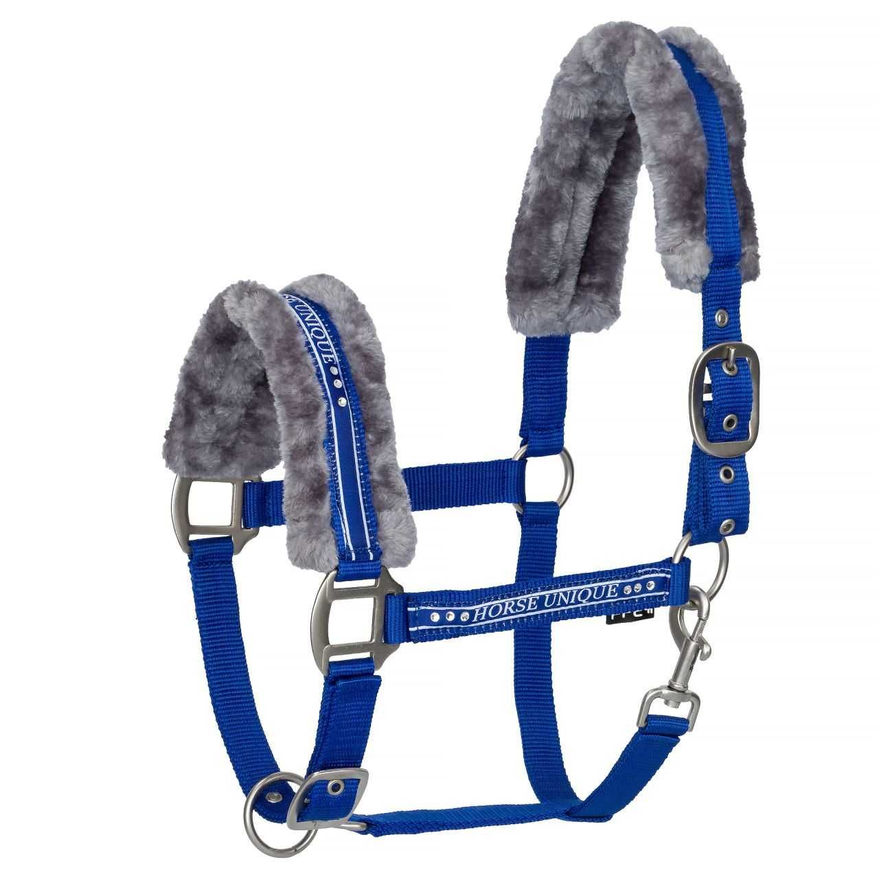 Kantar START Elegance royal blue-grey Pony Full niebieski z futerkiem