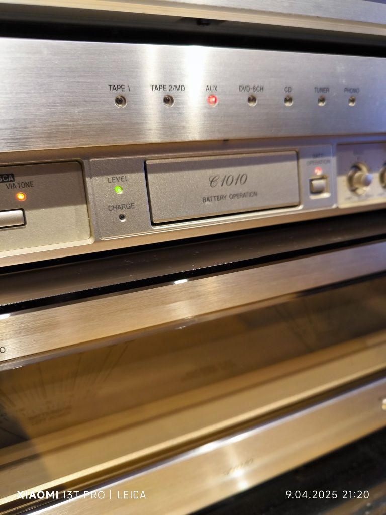 Wzmacniacz Technics SU-C1010 i Technics SE-A1010,Szampański,Idealny,pi