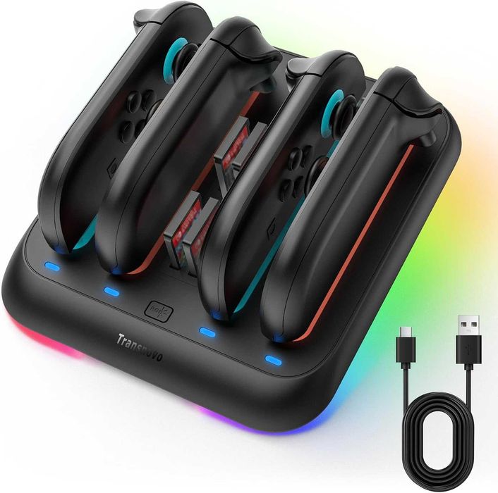 TRANSNOVO Stacja Ładująca do Nintendo Switch 2 z RGB