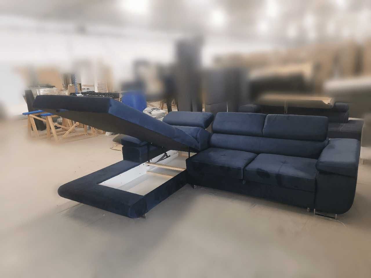 Narożnik ALEX regulowane zagłówki ROGÓWKA sofa kanapa pojemnik +GRATIS