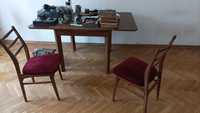 Stół z krzesłami PRL lata 60-te