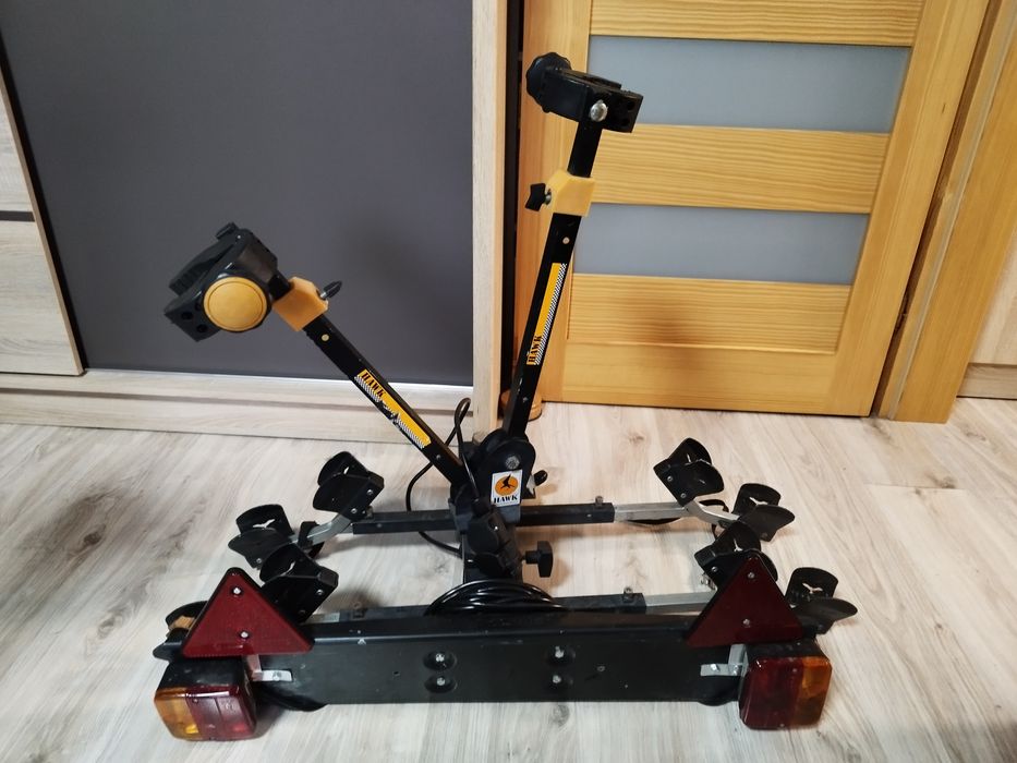 Bagażnik rowerowy na hak Hawk odchylany na 2 rowery adapter