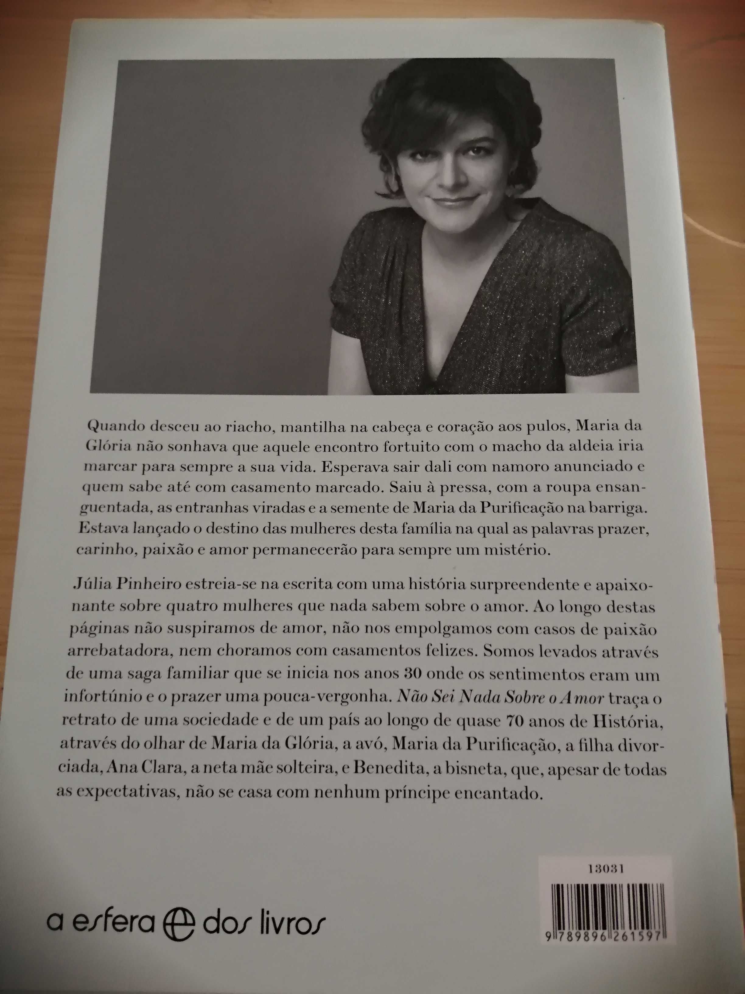 Livro de Julia Pinheiro "Não sei nada sobre o amor"