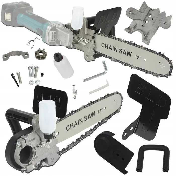 Piła łańcuchowa adapter szlifierki kątowej nowy zestaw ze smarowaniem