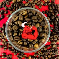 Зерновой кофе С ПОВЫШЕННЫМ содержанием кофеина бодрый купаж 20%80% 1кг