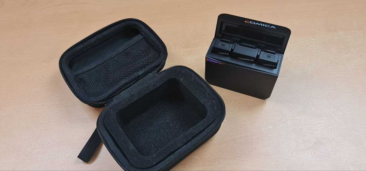 COMICA Vimo C3 - Microfone DUPLO lapela sem fio com CAIXA carregamento