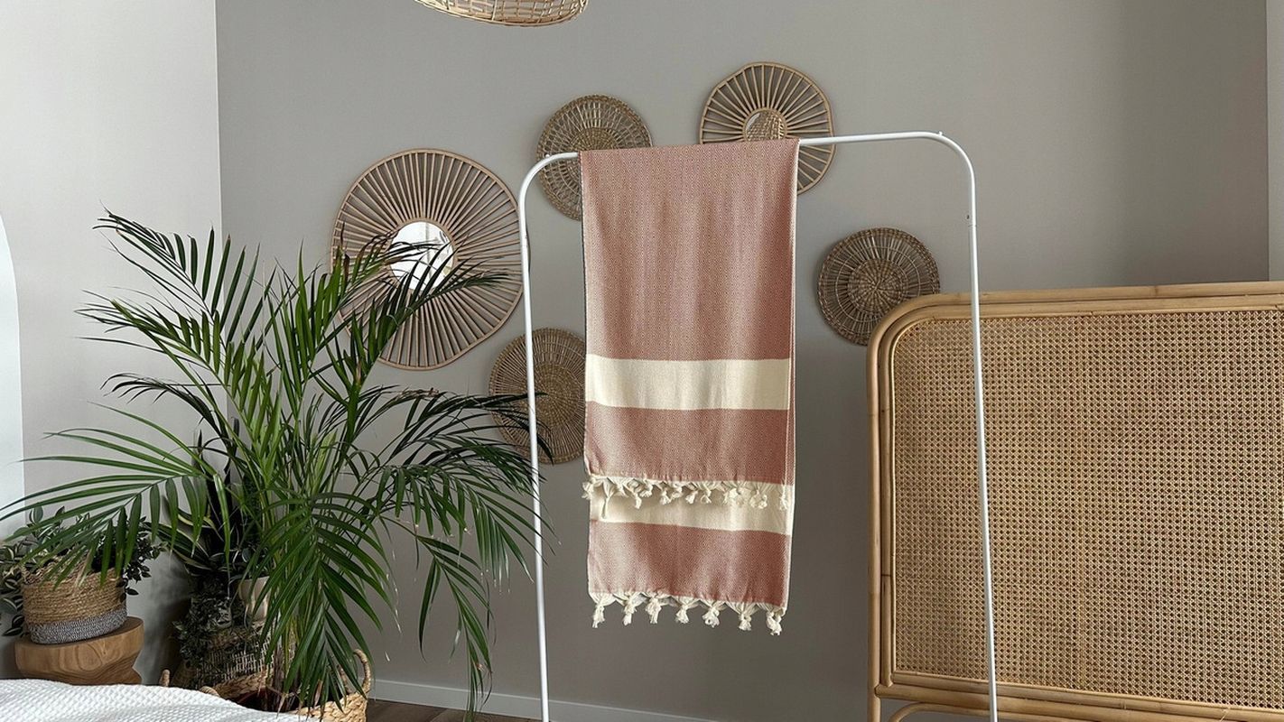 Ręcznik 100x180 Plażowy Kąpielowy Peri Hamam Elmas Miękki Boho