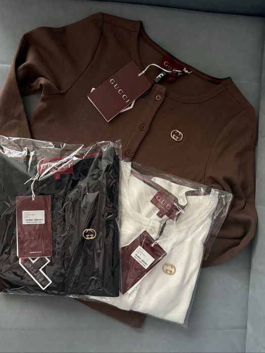 Long guziczki biały czarny czekolada