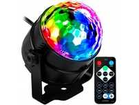 Kula dyskotekowa led projektor reflektor disco  pilot imprezowa mocna