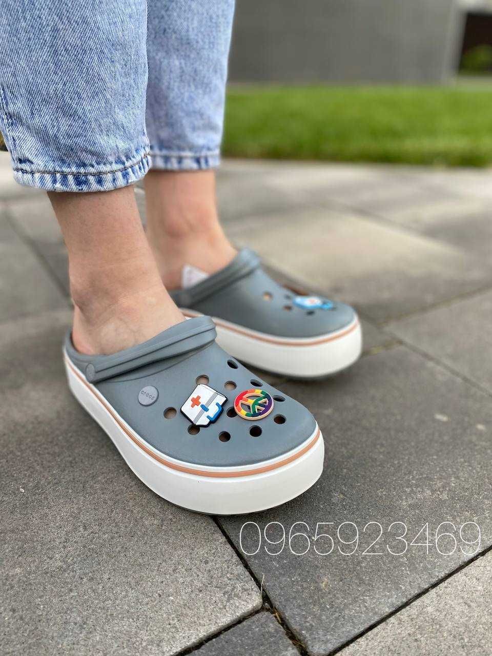 Скидка! Женские крокси Crocband Platform IceBlue 36-40р