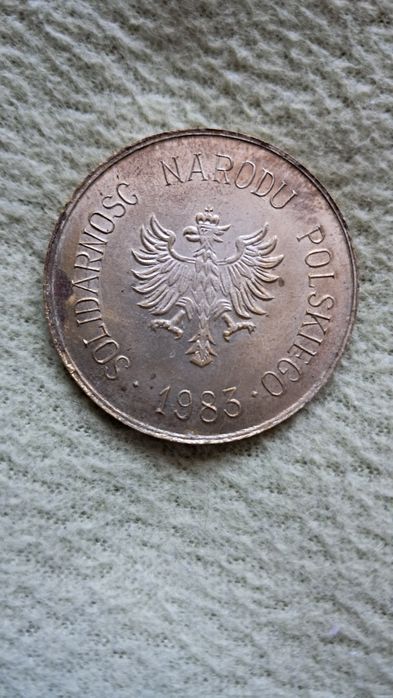 Moneta srebrna (medalik) z Wałęsą