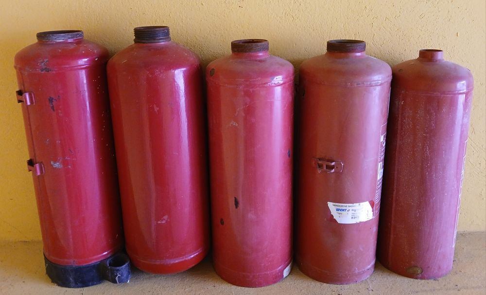 Zbiornik metalowy pusty 6 l - większy wlot