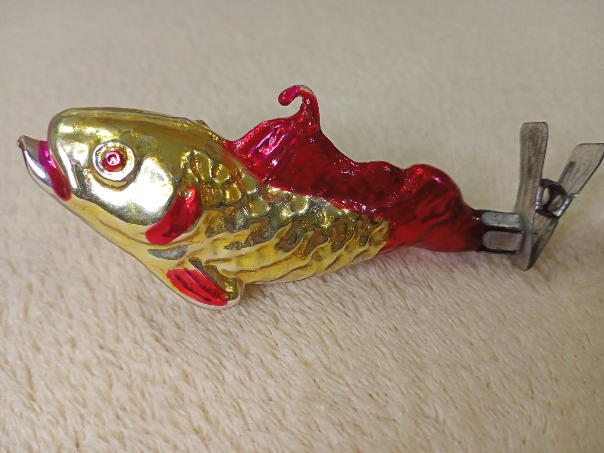Елочная Игрушка новогодняя Золотая рыбка