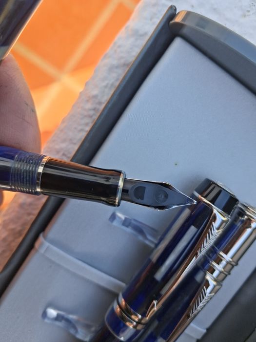 Canetas Parker Duofold Mosaic azul