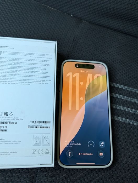 iPhone 16 pro max 256GB Novo/garantia e fatura