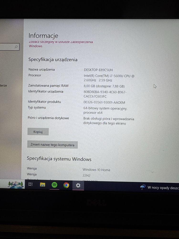 Laptop Dell Latitude E5450 14”