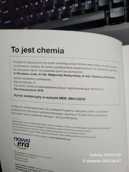 Podręcznik/ To jest chemia 1, zakres podstawowy - Nowa Era