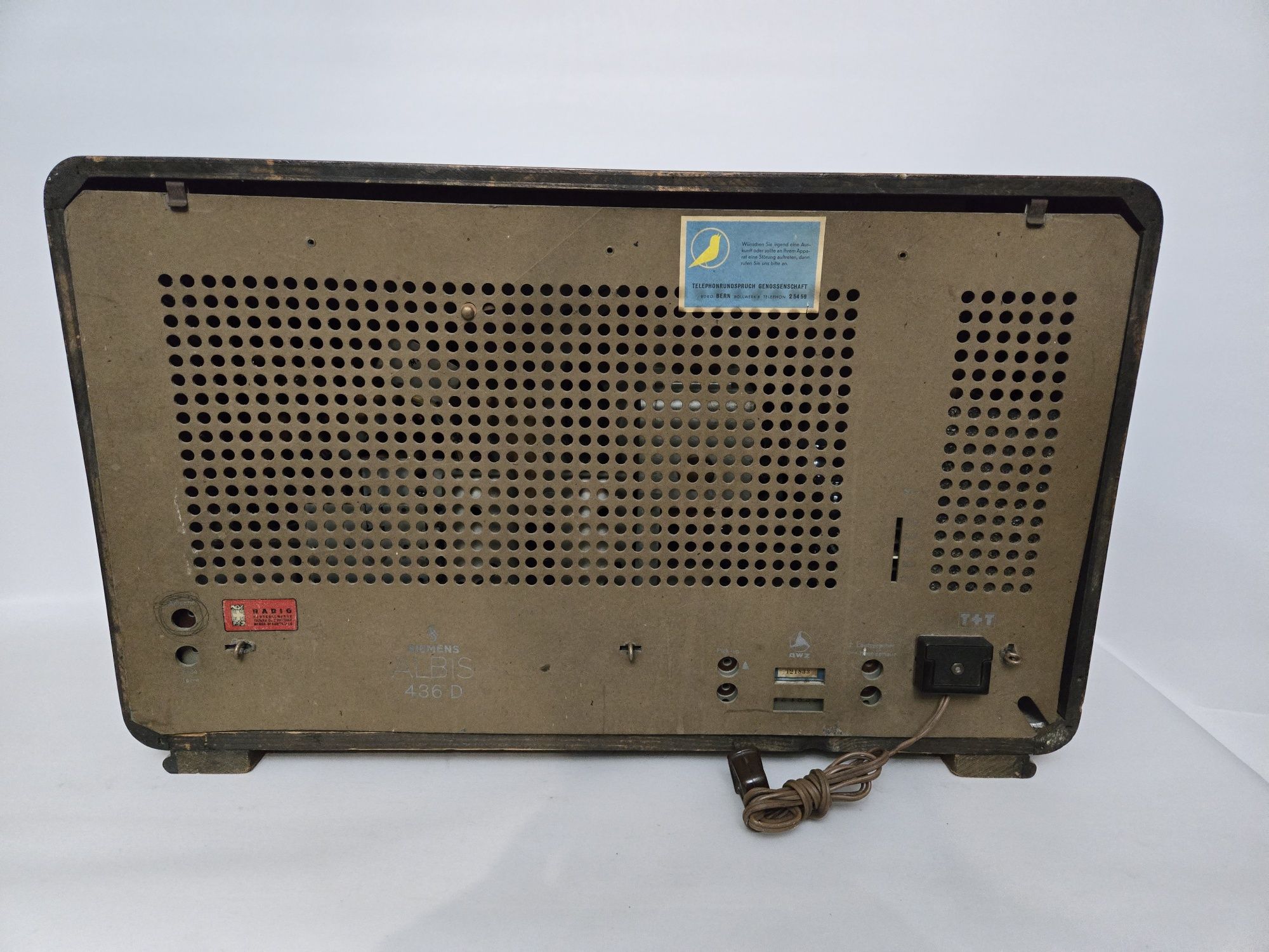 Rádio antigo reparado Siemens Albis