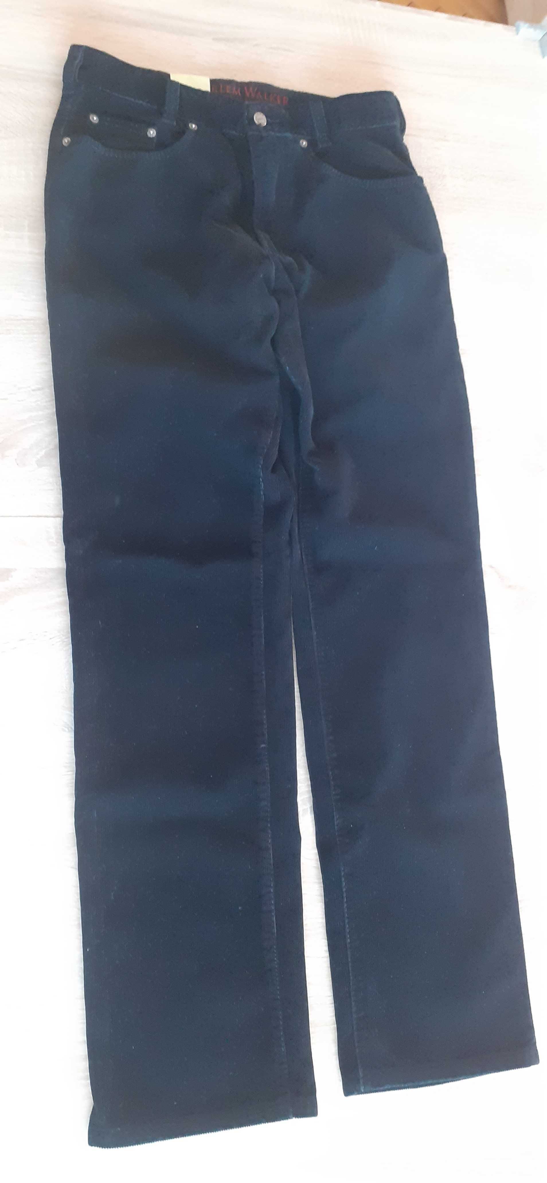 Spodnie sztruksowe JOKER HARLEM WALKER, czarne, nowe, pas-40 cm.