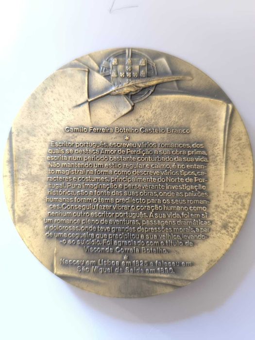 Medalha Comemorativa Camilo Castelo Branco