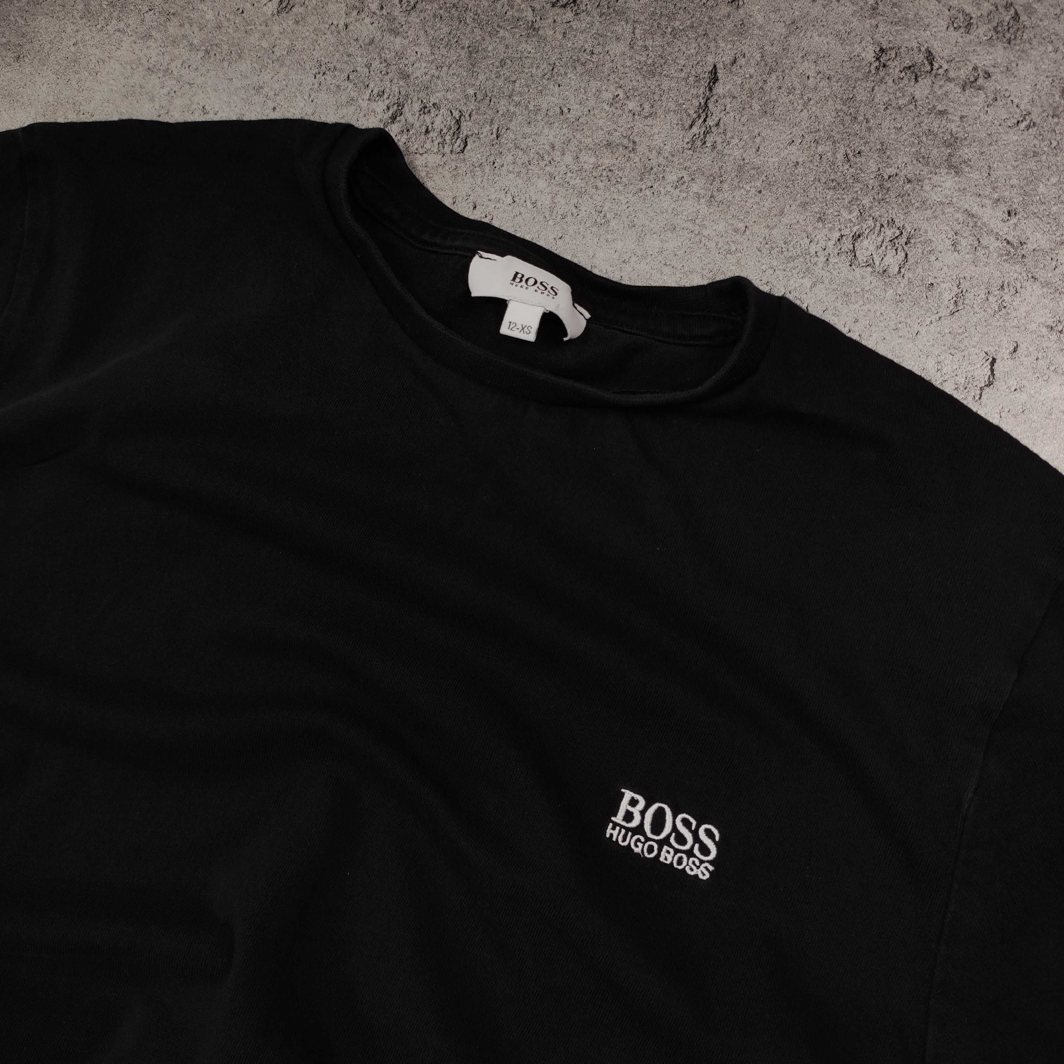 DAMSKA Koszulka Czarna Klasyczna basic Hugo Boss Małe Haftowane Logo