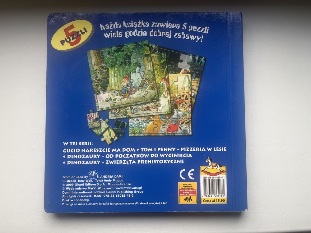 Gucio nareszcie ma dom, ksiazka ,puzle