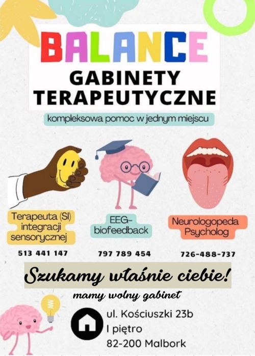 Gabinet terapeutyczny do wynajęcia