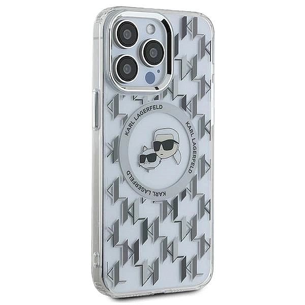 Etui Karl Lagerfeld IML Monogram Karl & Choupette Head MagSafe na iPho