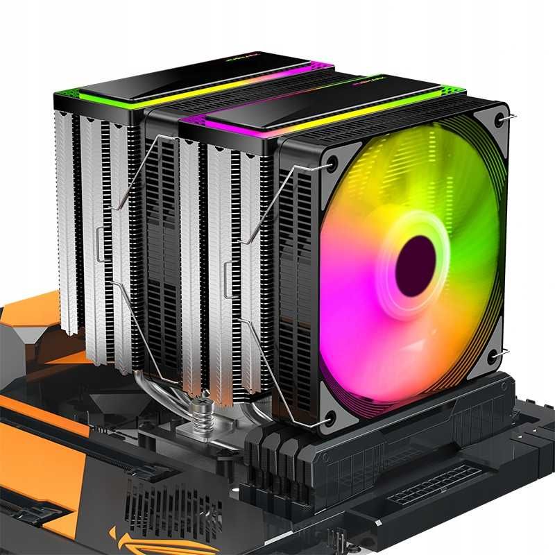 Chłodzenie CPU Procesora Aktywne ARGB Dual Fan INTEL AMD