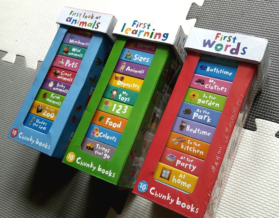 My First Learning 10 Chunky Books Tower biblioteczka pierwsze słowa