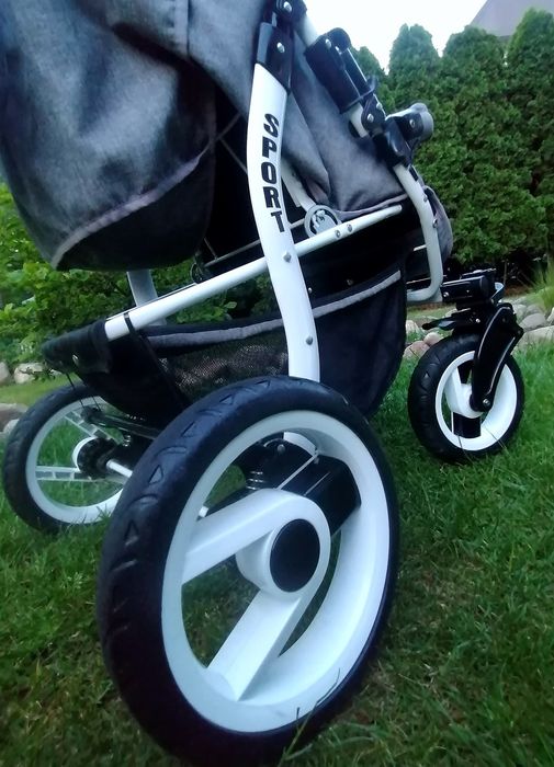 Elegancki wózek spacerowy sportowy EcoLen DUŻE KOŁA