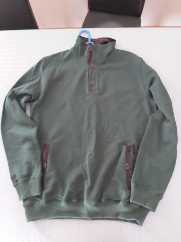 Sweatshirt tipo polo verde Quebramar