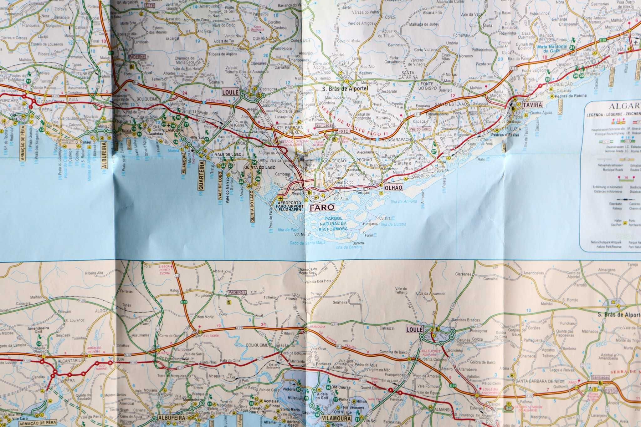 Mapa Algarve estrada + mapas 2009