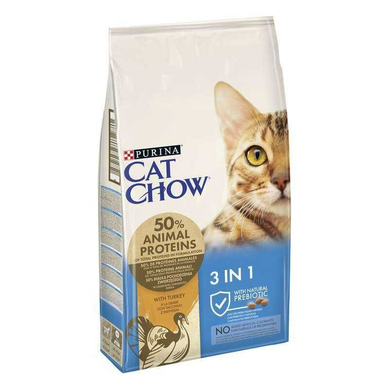 Cat Chow (Кет чау) 15 кг 3 в 1 для котів. Формула Потрійної Дії