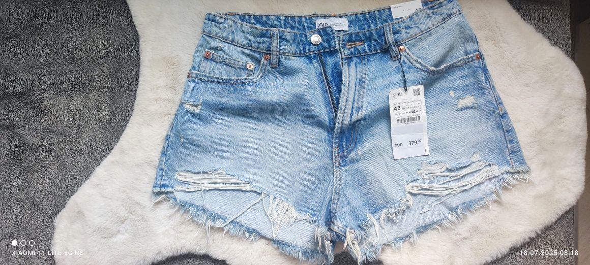 Spodenki damskie jeans ZARA