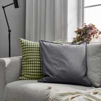 Ikea 2 szt poduszki dekoracyjne szare z wypelnieniem
