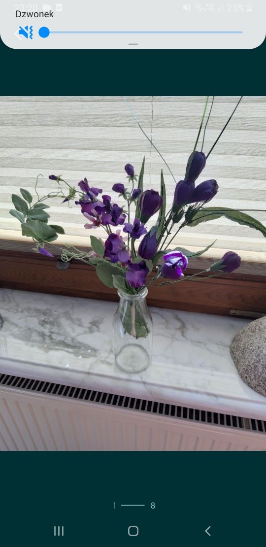 Kwiatki sztuczne kolekcja tkmaxx butelka zestaw szkło lato kwiat storc