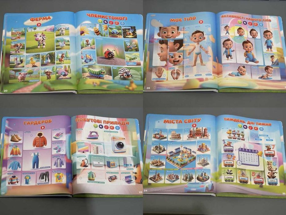 Книга інтерактивна Віммельбух WToys укр озвучка 28тем(99927) Розд/Дроп