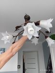Lampa w kolorze białym szklanna