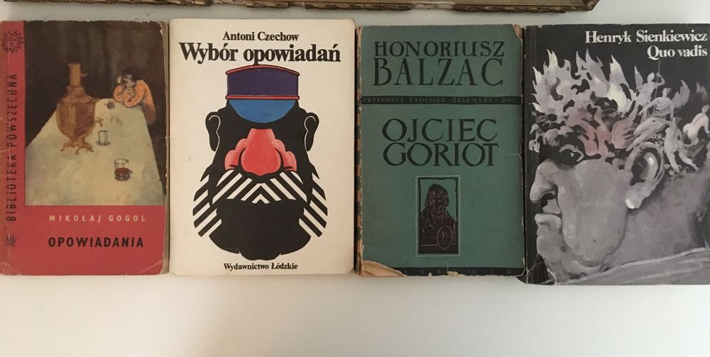 Książki klasyka (Czechow, Balzac, Gogol, Sienkiewicz) do oddania