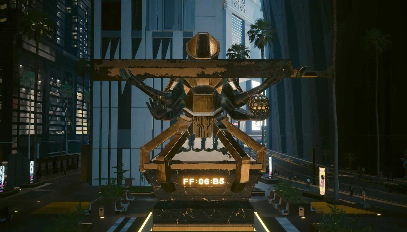 Cyberpunk 2077 Buddha statue from game.