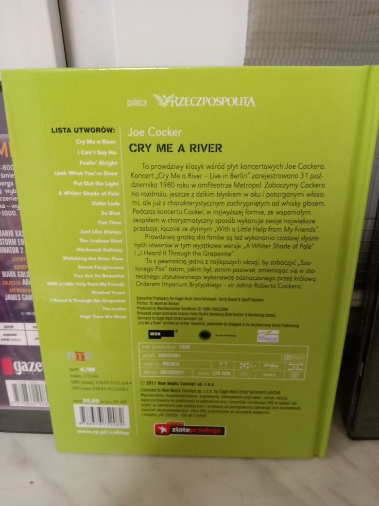 Joe Cocker , Cry me a River , DVD.