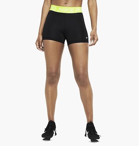 Оригінальні жіночі шорти Nike Pro 365 Short Black Yellow (CZ9857-013)